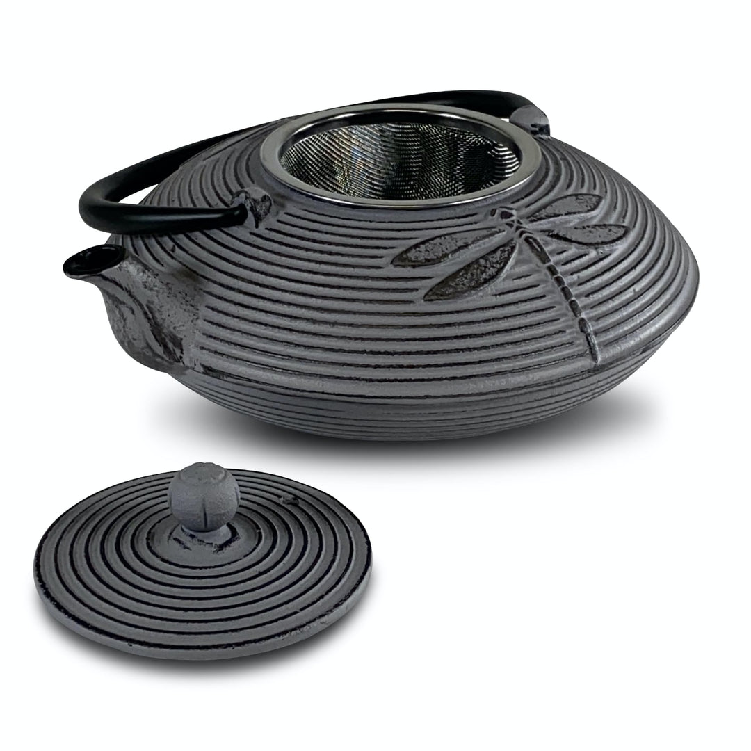 Gusseisen Teekanne Dragonfly 0,8 Liter Grau