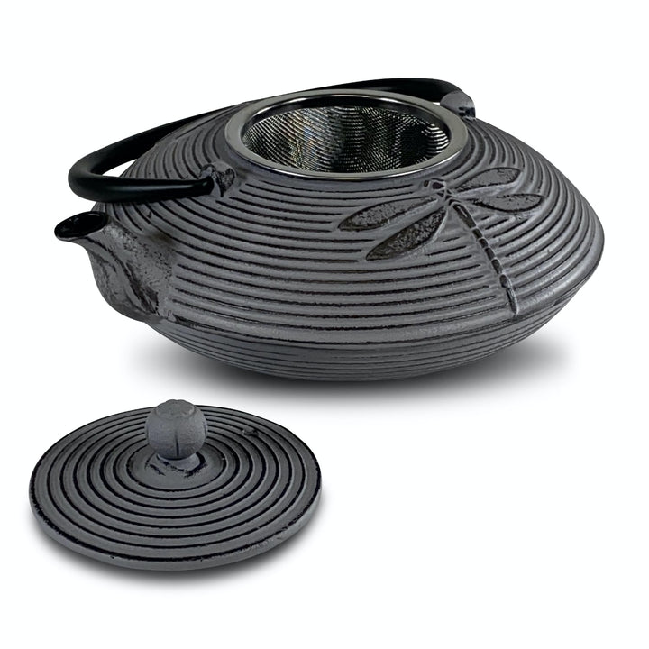 Gusseisen Teekanne Dragonfly 0,8 Liter Grau